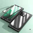 Case for Oppo Reno 14, Magnetic Dual Glass, transparent with black sides