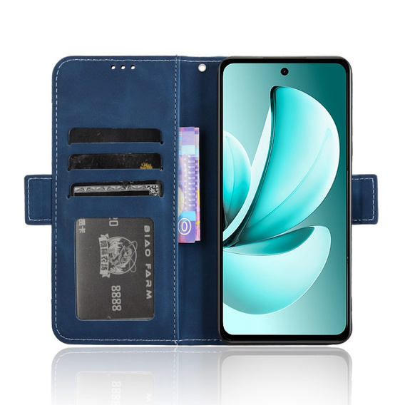 Flip case for Realme C71, Card Slot, dark blue