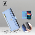 Flip case for Realme 14 Pro+ 5G, Wallet Zipper Pocket, blue