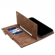 Flip case for Honor Magic 6 Lite 5G, Wallet Zipper Pocket, brown