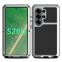 Armoured case with built-in glass for Samsung Galaxy S26 Ultra, silver