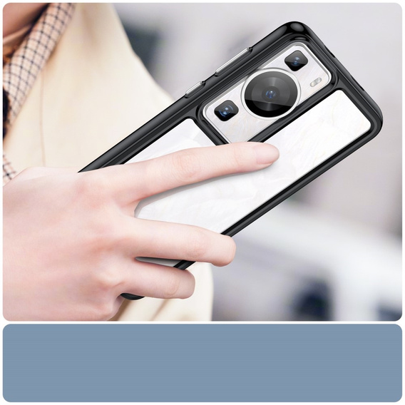 Case for Huawei P60 / P60 Pro, Fusion Hybrid, transparent / black