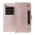 Crossbody Leather Wallet flip case for Oppo Reno 13F 5G, pink