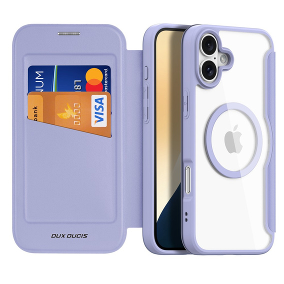 Dux Ducis Case for iPhone 16, Skin X Pro, MagSafe, purple