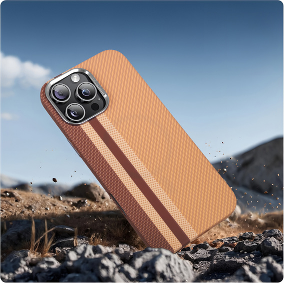 MagSafe's iPhone 16 Pro Max Case, Carbon Fiber, yellow