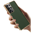 Case for Samsung Galaxy S23 Ultra, Cowhide Leather, green