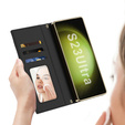 Flip case for Samsung Galaxy S23 Ultra, GKK Mirror Wallet, black