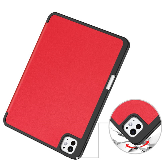 Case for iPad Pro 11" 2024 (5 gen.), Smartcase with stylus space, red