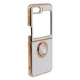 Case for Samsung Galaxy Z Flip 5 5G, Electro Ring, white