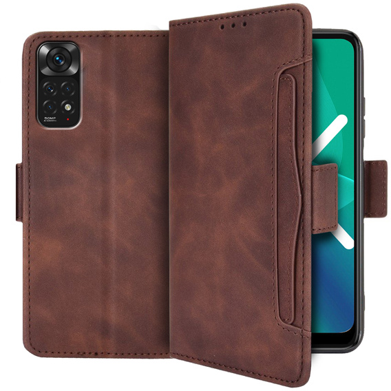 Flip case for Xiaomi Redmi Note 11 / 11S, Card Slot, brown