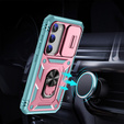 Case for Samsung Galaxy S23, CamShield Slide, pink / green