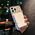 Magnetic case with floral laser pattern for iPhone 16 Pro