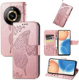 Flip case for Realme 11 Pro / 11 Pro +, Butterfly, pink rose gold
