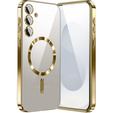 Case for Samsung Galaxy S25, Electro MagSafe, gold + Screen Glass