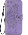 Flap case for Oppo Reno 14F, wallet, Butterfly, purple