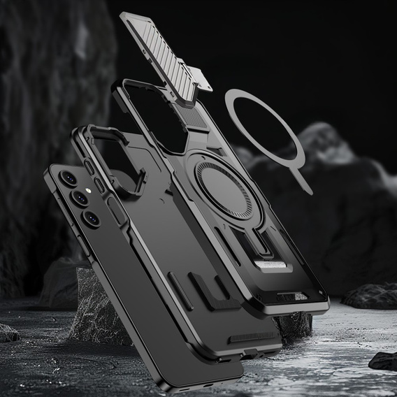 Case for Samsung Galaxy A16, Military MagSafe with camera protection, black