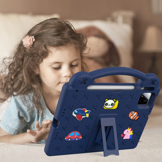 Children's case for Xiaomi Pad 7 / 7 Pro, Cute Patterns, with stand, dark blue