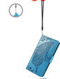 Flip case for Motorola Edge 50 Pro, Butterfly, blue
