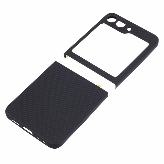 Case for Samsung Galaxy Z Flip5 5G, Aramid Fiber Cover, black