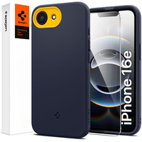 Spigen case for iPhone 16E, Nano Pop MagSafe, dark blue + 9H tempered glass