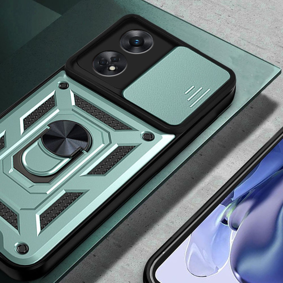 Case for Oppo Reno8 T, CamShield Slide, green