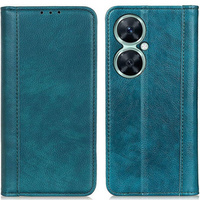 Case for Huawei Nova 11i, Wallet Litchi Leather, green