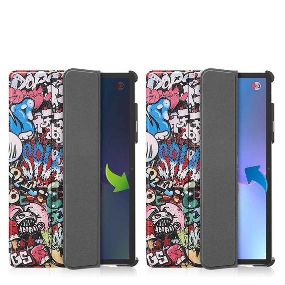 Case for Lenovo Tab P11 Pro Gen 2 TB132FU TB132XU 11.2", with flap, graffiti