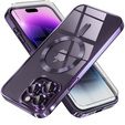 Case for iPhone 14 Pro Max, Electro MagSafe, purple + Screen Glass