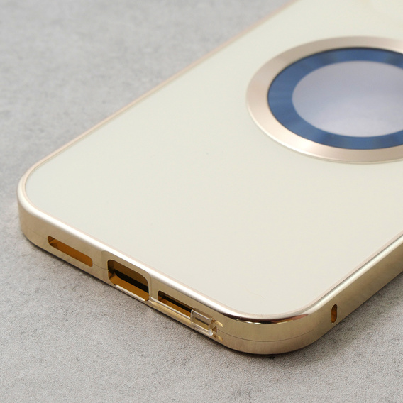 Case for iPhone 13 Pro Max, Dual Glass, for Magsafe, gold