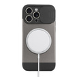 Case for iPhone 15 Pro Max, ERBORD MagProtect Slide Camera, titanium grey