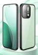 Case for Oppo Reno 14, Magnetic Dual Glass, transparent with black sides