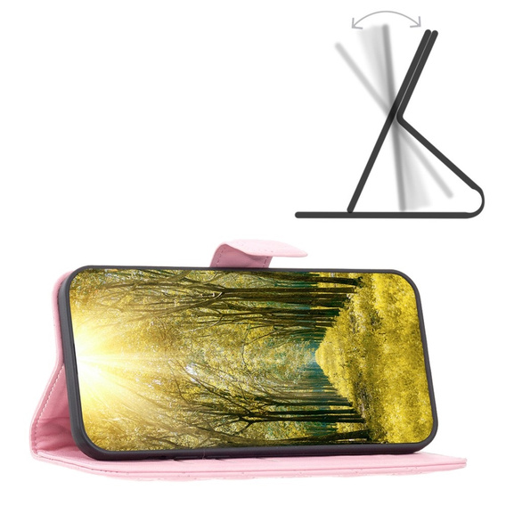 Flip case for Motorola Edge 40 Neo, Wallet, BINFEN COLOR, pink