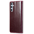 Flip case for Samsung Galaxy A54, ERBORD Waxy Wallet, red
