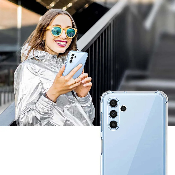 Case for Samsung Galaxy A54 5G, Anti-Shock, transparent + 9H Glass