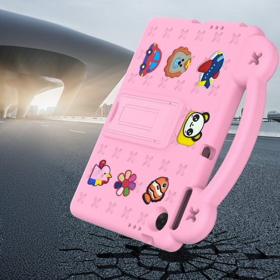 Children's case for Lenovo Tab TB311FU, Cute Patterns, with stand, pink