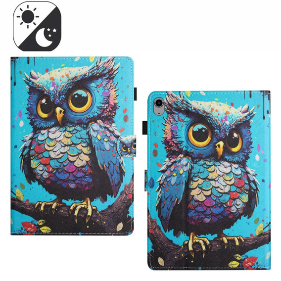 Case for iPad 10.9" 2022 (10 gen.), with flap, owl