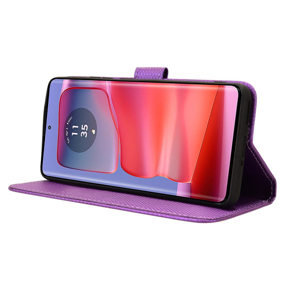 Flip case for Motorola Edge 50 Pro, Wallet Smart Magnet, purple