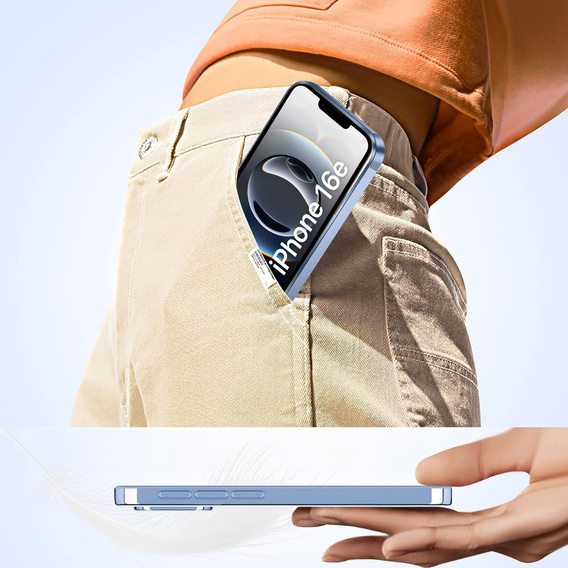 Case for iPhone 16E, Electro MagSafe, blue + Screen Glass