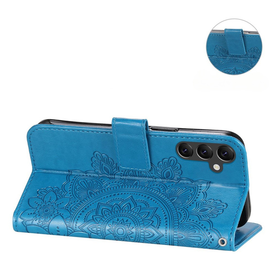 Flip case for Samsung Galaxy A14 4G/5G, Mandala Flower, blue