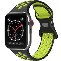 Hollow strap for Apple Watch 7 45mm/6/5/4/SE 44mm/3/2/1 42mm - Black/Yellow