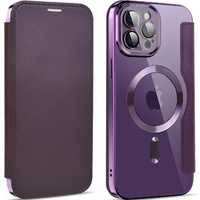 Flip case for iPhone 11 Pro Max, RFID Wallet MagSafe CamShield, purple