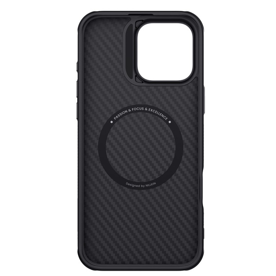 Nillkin Armored Case for iPhone 16 Pro Max, Carbon Fiber, for Magsafe, black