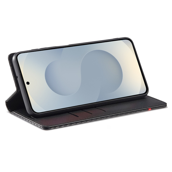 Flap case for Samsung Galaxy S25, Carbon LC.IMEEKE, black