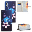 Flip case for Samsung Galaxy M15 5G, Wallet, Blue Flower