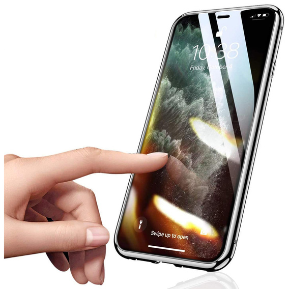 Case for iPhone 12, Magnetic Dual Glass, black