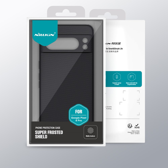 NILLKIN Case for Google Pixel 8 Pro, Super Frosted Shield Case, black