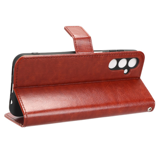 Flip case for Samsung Galaxy M34, Crazy Horse Wallet, brown