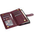 Flip case for Samsung Galaxy S25 Edge, Rhombus Crossbody Leather, maroon