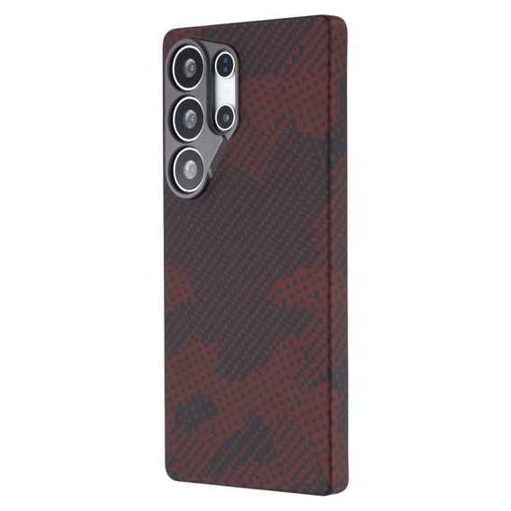 Case for Samsung Galaxy S25 Ultra, Aramid Fiber MagSafe, black / red