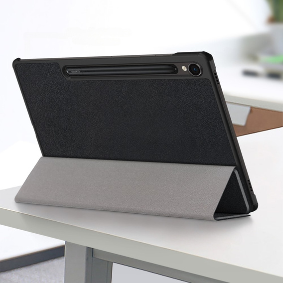Case for Samsung Galaxy Tab S9, Smartcase with stylus space, black